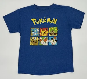 Pokemon Pikachu Blau Unisex Kinder Shirt 2015 Nintendo Spiel Freak Meowth - Bild 1 von 6
