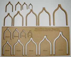 MDF OGEE TRES ARCOS PLANTILLA WARGAMES DND TRENES PAISAJE WARHAMMER MODELO 40K - Imagen 1 de 2