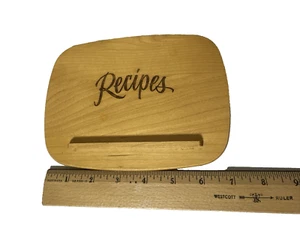 Longaberger "Recipes" Natural Lid ONLY Recipe Woodcrafts with ledge for card - Picture 1 of 6