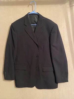 Blazer Stafford Ropa Formal Para Hombre 46 EU56 3 Botones Negro Doble Pecho Foto 1 de 4