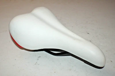 Sillín de bicicleta híbrido cómodo 250/140 mm blanco Cruiser Touring carretera envío rápido a EE. UU. Foto 1 de 4