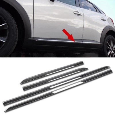 Chrome Body Side Door Molding Line Cover Decor For Mazda CX-3 CX3 2016-2021 Foto 1 de 4