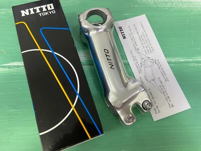 Nitto NJ89 1-1/8 Fork 25.4 Clamp 17D 100mm NJS Stem (Silver) - Image 1 of 4