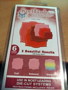 SPELLBINDERS S4-189 NESTABILITIES LABELS THREE DIES  - Picture 1 of 2
