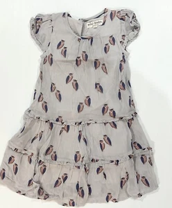 Mini Boden Girls Dress Size5-6 Grey Tiered Frill Party Midi - Picture 1 of 6