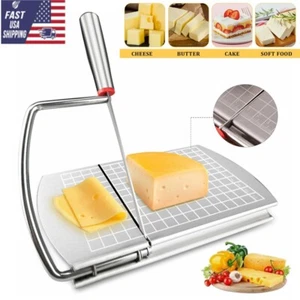 Stainless Steel Cheese Slicer Wire Cheese Cutter Board for Block Cheese - Picture 1 of 14