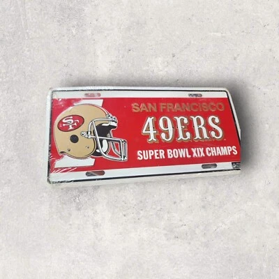 San Francisco 49ers DE COLECCIÓN NFL Super Bowl XIX Champs Placa de Metal Sellada Foto 1 de 3