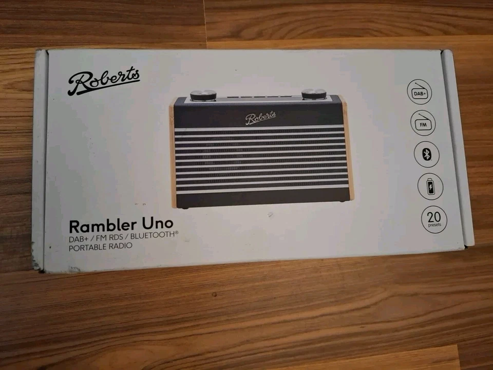 Roberts Rambler Uno DAB DAB+ FM RDS Bluetooth Digital Radio Navy Blue 10–30% OFF - Image 1 of 4