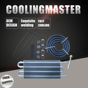 Aluminum Remote Transmission Oil Cooler Manual to Auto Radiator Converter - Picture 1 of 10