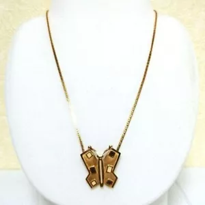 GIVENCHY Vintage Necklace 1980 Pendant Gold Tone L-40cm - Picture 1 of 6