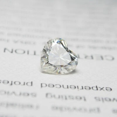 3x3~11x11mm White D Color VVS1 Heart  Moissanite Stone With Certificate For Ring Foto 1 de 4