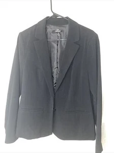 Briggs Womens Blazer Size 12 Color Black Polyester Blend TOP ONLY - Picture 1 of 7