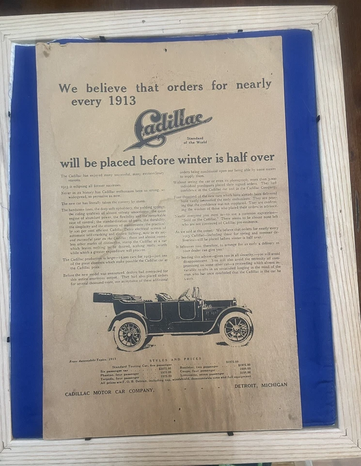 "Artículo original - Cadillac 1913" - Temas de automóviles Foto 1 de 1