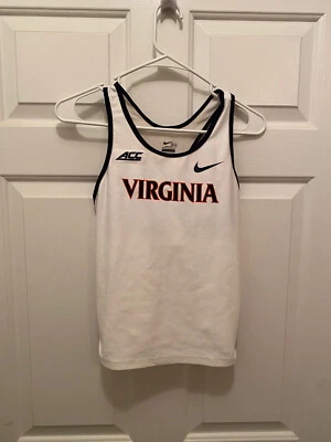 Virginia Cavaliers Women's Track Team Issued Nike White Tank Top Medium - Image 1 of 2