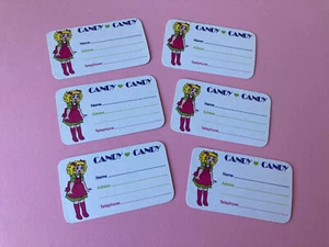 LOTE DE COLECCIÓN DE 6 MINI TARJETAS CANDY CANDY TARJETAS DE DIRECCIÓN AÑOS 80 NUEVO ANIME - Imagen 1 de 3