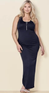 Women’s Plus Size Side Ruched Classic Tank Basic Casual Maxi Dress. - Picture 1 of 5