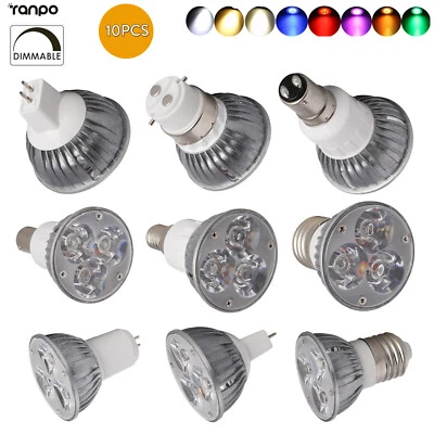 10X Dimmable 3W Led Spotlight Bulbs  Spot Light Multicolored 110V 220V Vintage - Image 1 of 4