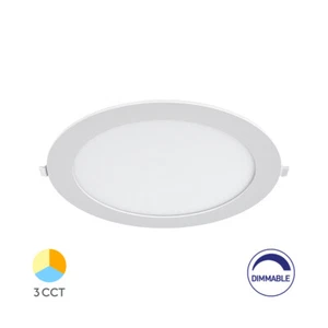 LED Panel Einbauleuchte rund 18W IP20 Ø 21cm Dimmbar 3in1 CCT 3000K 4200K 6400K - Bild 1 von 11