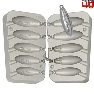 Torpedo lead Mold 40-50-60-70-80g /Fishing Lead Sinker Mold/Sea,Carp Fishing - Picture 1 of 6