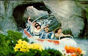 Disneyland Splashdown Ride Postcard. Vintage 60s 70s Old Card Roller Coaster USA - Picture 1 of 2