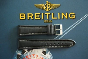AOK 22MM BLACK WATERPROOF DIVERS BUCKLE WATCH BAND WATCHBAND STRAP FOR BREITLING - Picture 1 of 3