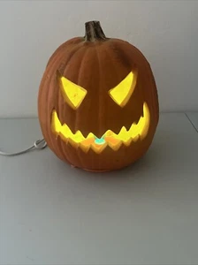 1993 Jack o Lantern Trend masters Evil Halloween Foam Mold Pumpkin 9" H TESTED. - Picture 1 of 11
