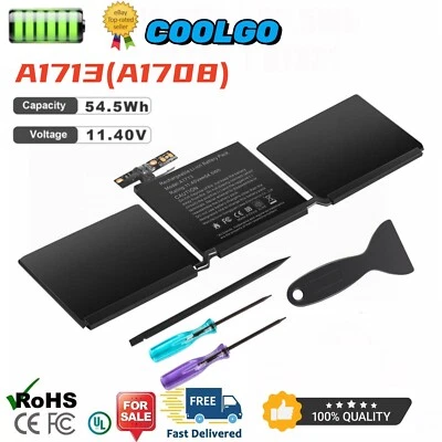 LOT A1713 A1708 Battery For MacBook Pro 13" Late 2016 Mid 2017 EMC 2978 EMC 3164 - Image 1 of 4