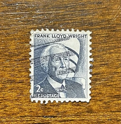 Frank Lloyd Wright Vintage 2c Stamp 1965 - Image 1 of 2