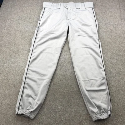 Rawlings Baseball Pants Mens Large Gray Pro Dri BP350 Athletic Elastic Hem - Image 1 of 4