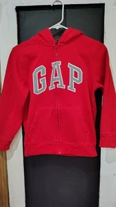 Boys red Gap zip up hoodie logo sweatshirt size medium youth - Picture 1 of 6
