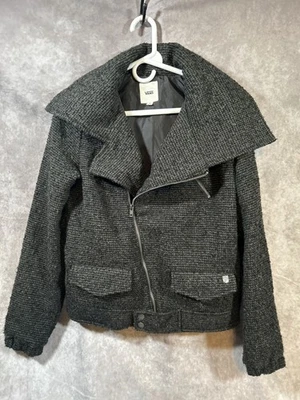 Vans Mujer Chaqueta Lucio Mediano NEGRO GRIS PARKA ABRIGO año 2014 Foto 1 de 4