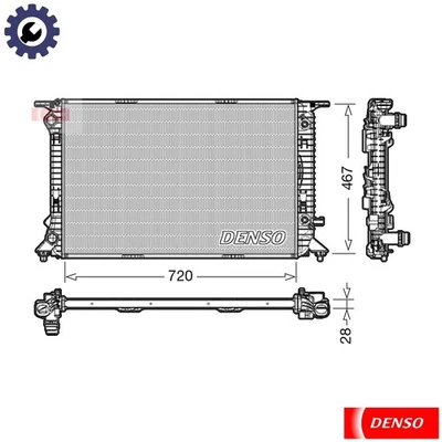 RADIATOR ENGINE COOLING DRM02021 FOR AUDI A4/Allroad/S4 Q5/SUV A5/S5/Sportback - Image 1 of 4