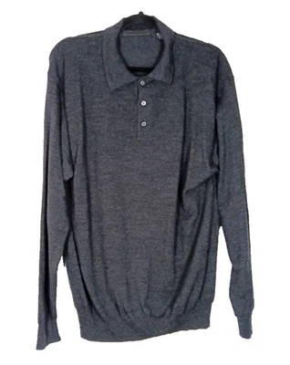 Metropolitan View Men’s 100% Merino Wool Sweater Size L Dark Gray - Image 1 of 4