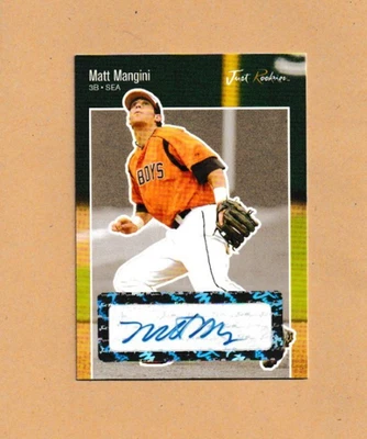 2007 Just Minors - Just Rookies Matt Mangini #JR-37 Autographs Gold 29/50 (AU) - Image 1 of 3