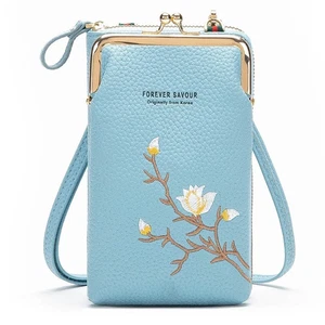 Indefinitet Women Sling Cross-Body Wallet ,Declrationun Embroidered PU Leather - Picture 1 of 14