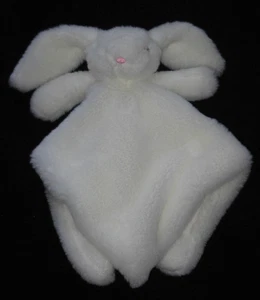Manta de seguridad Oobles White Bunny defecto de felpa Lovey - Imagen 1 de 5