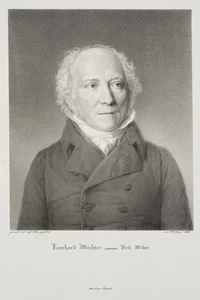 F. GRÖGER (1766-1838), Porträt Leonhard Wächter (1762-1837),  1821, Lith. - Bild 1 von 5