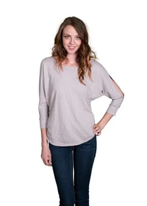 Velvet by Graham & Spencer Fawnah Slit Dolman Sleeve Top - Picture 1 of 2