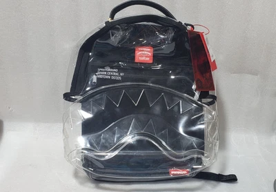 Mochila central Sprayground Clear Shark ¡Bolsa escolar grande transparente!! Foto 1 de 4