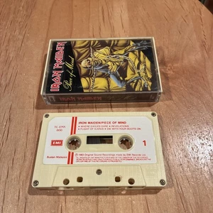 Iron Maiden - Piece Of Mind CASSETTE TAPE 80s Malaysian issue bruce dickinson - Picture 1 of 4