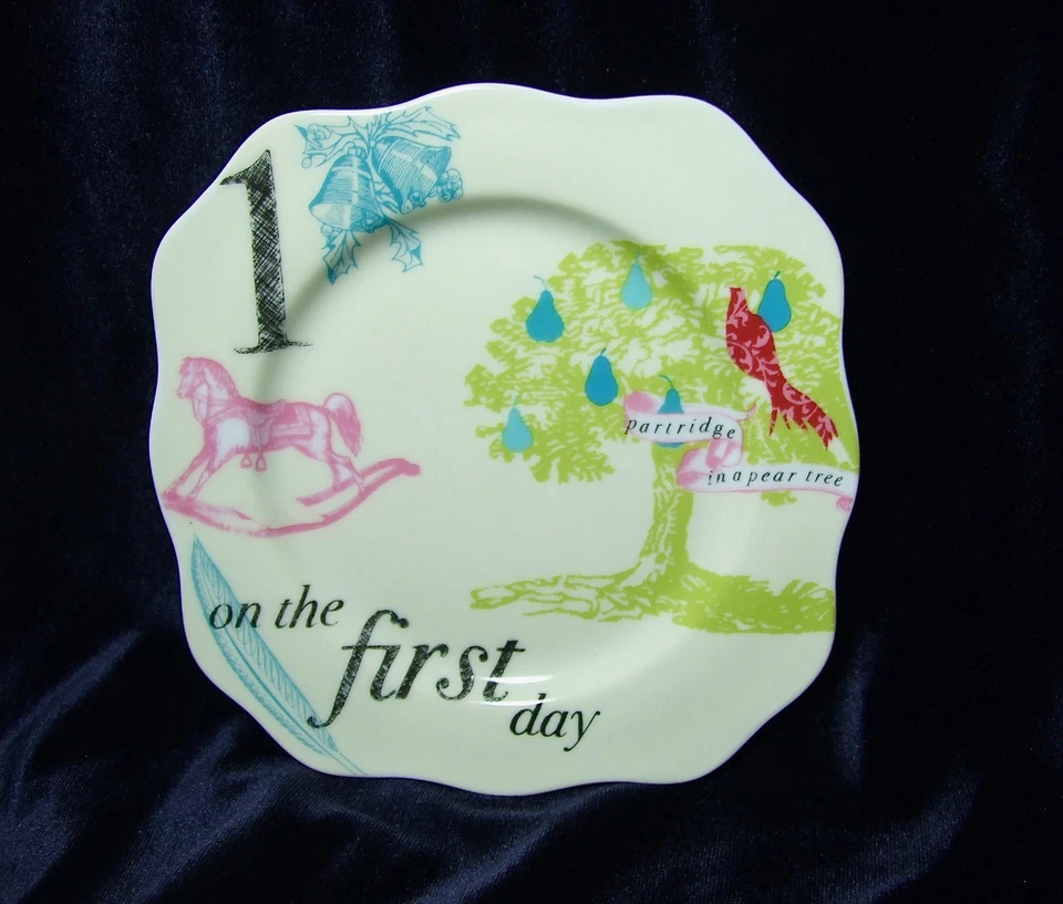 Rosanna 12 Días de Navidad 1er Día "Perdiz en Peral" 6" Plato Aperitivo Foto 1 de 1