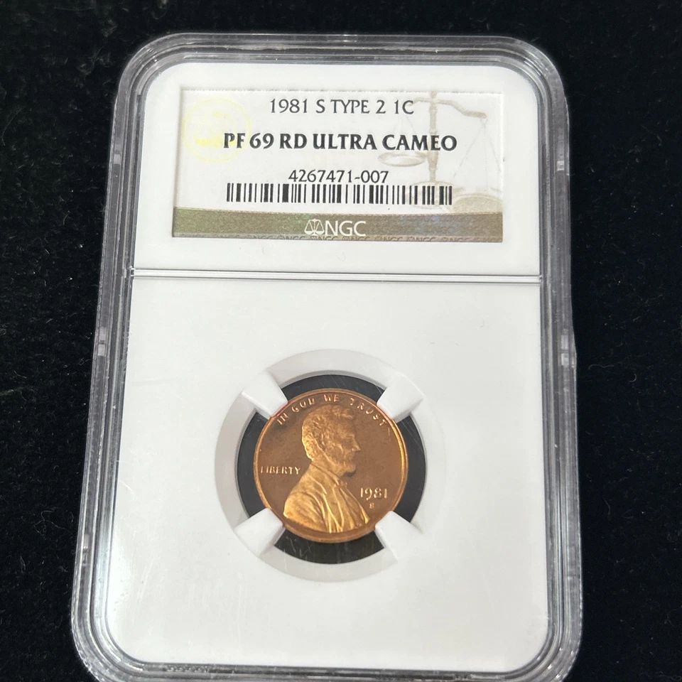 SASA 1981 S LINCOLN CENT PROOF TYPE 2 1C PF69 RD ULTRA CAMEO NGC - Image 1 of 4