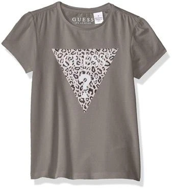 Camiseta Guess Niñas Talla 5, Manga Corta Estampado Animal Triángulo Logo, Gris Desteñido Foto 1 de 2