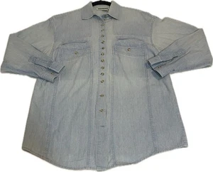 Camisa vintage Boston Proper 100 % algodón abotonada para mujer cambray talla 8 - Imagen 1 de 13