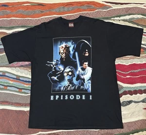 Vintage 90s Star Wars Episode 1 Sith Jedi Darth Maul Obi Movie Promo Tee Sz XL - Bild 1 von 5