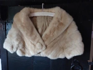 Vintage Blonde Nerz Pelz Bolero Stola - Bild 1 von 10