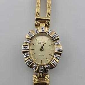BELAIR Watch Ladys Model 578.004 Yellow Gold Tone working Elagent Fancy Wrist 6" - Picture 1 of 12