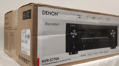 Denon AVR-S770H 7.2 Ch Home Theater Receiver - 8K UHD HDMI Receiver (75W X 7) - Image 1 of 4