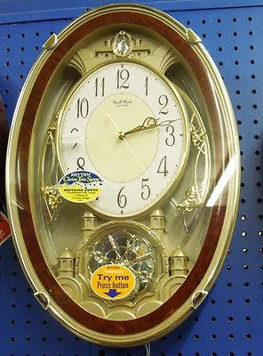 "RHYTHM" MUSICAL WALL CLOCK  NEW - "ENCHANTMENT" 4MH830WD23 - Image 1 of 2