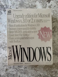 Microsoft Windows 3.1 UPGRADE Edition For Windows 3.0 or 2.X Users 5.25" Disks - Picture 1 of 9